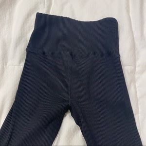 Carbon38 ribbed high waist leggings black size S